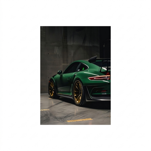 Affiche Porsche — British Green