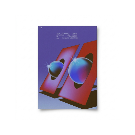 Affiche Realms — Abstract Rétro